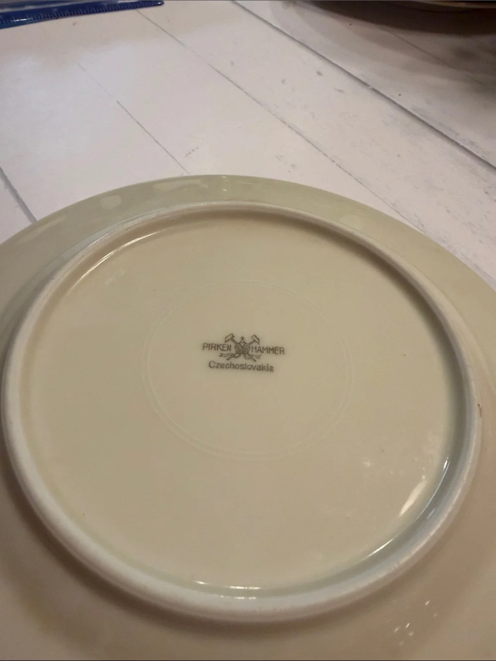 Classic Cream and Blue Gold-Trim Dessert Plates - Elegant Home Dining Set